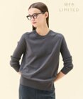 BEIGE， 【WEB限定・洗える】WILLOW / ストレッチクルーネックリブニット