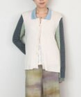 TRICOTE バイカラーニットシャツ