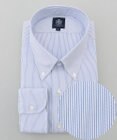 J.PRESS MEN 【KING SIZE】【PREMIUM PLEATS / 形態安定】マイクロストライプ ドレスシャツ / B.D.