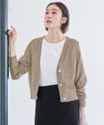 自由区 L 【洗える】ペーパーブレンド カーディガン