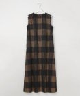自由区 【洗える】ブロンズチェックジャガード ワンピース