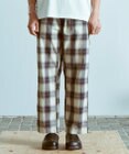 WEGO 【ウエストゴム】オンブレチェックイージーパンツ