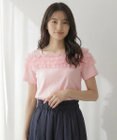 Feroux 【洗える・汗ジミが目立たない】デコルテチュール カットソー