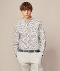 JOSEPH ABBOUD 【洗える】フラワーモチーフストレッチ シャツ