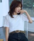 ANY L レースショート丈Tシャツ