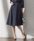 J.PRESS LADIES S 【洗える】ドット フラワープリント スカート