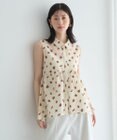 YECCA VECCA シアージャガードペプラムブラウス