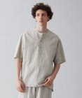 UNFILO MENS ライトリネン ヘンリーネックシャツ [23年春夏商品]