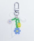 WEGO ビーズフラワーリボンキーホルダー
