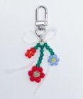 WEGO ビーズフラワーリボンキーホルダー
