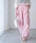 WEGO 【ウエストゴム】ナイロンイージーワイドカーゴパンツ