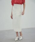 BEIGE， 【洗える】BERNARD / リネンアウトポケットハイウエストスカート