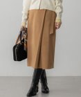 23区 【GOLD LABEL】スウェードタッチレザー ラップスカート