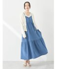 earth music&ecology デニムバックレースアップワンピース