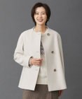 J.PRESS LADIES L ショートビーバー ノーカラーコート
