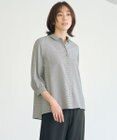 J.PRESS LADIES L 【洗える】ウォッシャブルキュプラツイル シャツ