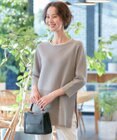 自由区 L 【洗える/セット着用可】ドライコットンハイゲージブラウスライク ニット