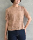 muuc 〈高品質シルク100%〉透かしレース編み 半袖プルオーバー