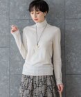 23区 L 【CLASSY.掲載/洗える】スムージーコットン タートルネック ニット
