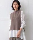 23区 【洗える】コットンリリー ニットベスト