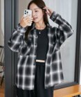 WEGO 【ユニセックス着用ITEM/SMLサイズ展開】オンブレチェックシャツ（LS）