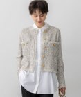 23区 【見上愛さん着用/新色追加/GLOW掲載】ツイード ニット ジャケット