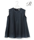 23区 L 【R(アール)】ライトダブルクロス オーガンジー コンビブラウス