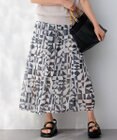 23区 S 【洗える】Ratti ウォールプリント フレアスカート