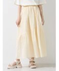 earth music&ecology コットンボイルランダム切替フレアスカート