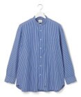 J.PRESS YORK STREET 【UNISEX】ストライプ バンドカラーシャツ
