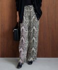 23区 【洗える】フレンチペイズリーサテン ワイドパンツ