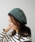 石田製帽 オーガニックコットン アラン編みベレー