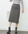 J.PRESS LADIES 【洗える】チェック ジャカード ナロー スカート