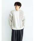 CRAFT STANDARD BOUTIQUE ケーブルニット切り替え裏起毛スウェット