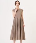 J.PRESS LADIES S 【一枚で着映え】プリーツコンビ ノースリーブ ワンピース