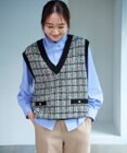 ANY SIS 【洗える】ツイードニット ベスト