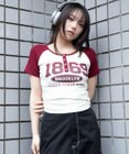 WEGO グラフィックラグランヘンリーネックT