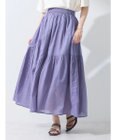 earth music&ecology コットンボイルランダム切替フレアスカート