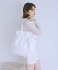 Maison de FLEUR ダブルリボンギャザートートバッグ