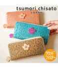 tsumori chisato CARRY クラフトフラワー ラウンドファスナー長財布　花柄　牛革　日本製
