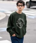 WEGO 【新色追加/ユニセックス着用ITEM/SMLサイズ展開】ジャガードグラフィックプルオーバー（LS）