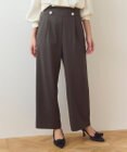 Feroux 【洗える】ウエストタックワイドパンツ
