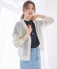ANY L メッシュＶネックニットカーディガン