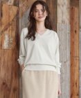 23区 【SLOW/一部店舗限定】コットンシルク Vネック ニット