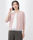 J.PRESS LADIES L 【洗える・抗菌防臭】COTTON ACETATE DRY クルーネック カーディガン