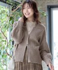 Tiaclasse 【洗える】ダブルジップリブニットカーディガン