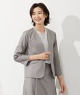 J.PRESS LADIES 【セットアップ対応・洗える・UVケア・速乾】 OXIJEWELストレッチ ノーカラー ジャケット