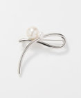 Phoebe クロスメタルパールブローチ　シルバー