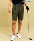 23区GOLF 【MEN】機能に優れた新素材「AIR TOOL」ワンタックショートパンツ