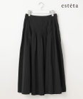 23区 L 【エステータ】エンシュクライト ピンタック フレアスカート